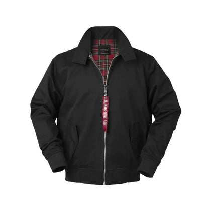 Klassische Harrington-Jacke in Schwarz