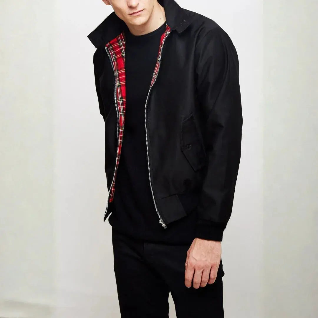 Klassische Harrington-Jacke in Dunkelblau