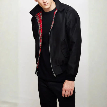 Klassische Harrington-Jacke in Dunkelblau