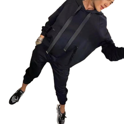 Damen Sportliches Zweiteiler-Set mit Hoodie und Jogginghose in Weiß
