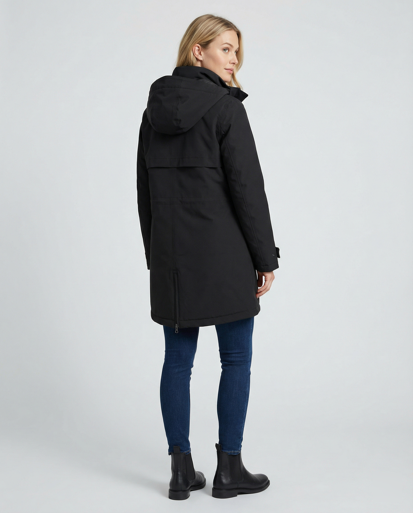 Übergangsjacke Damen sportlich Parka mit Taschen in Grau