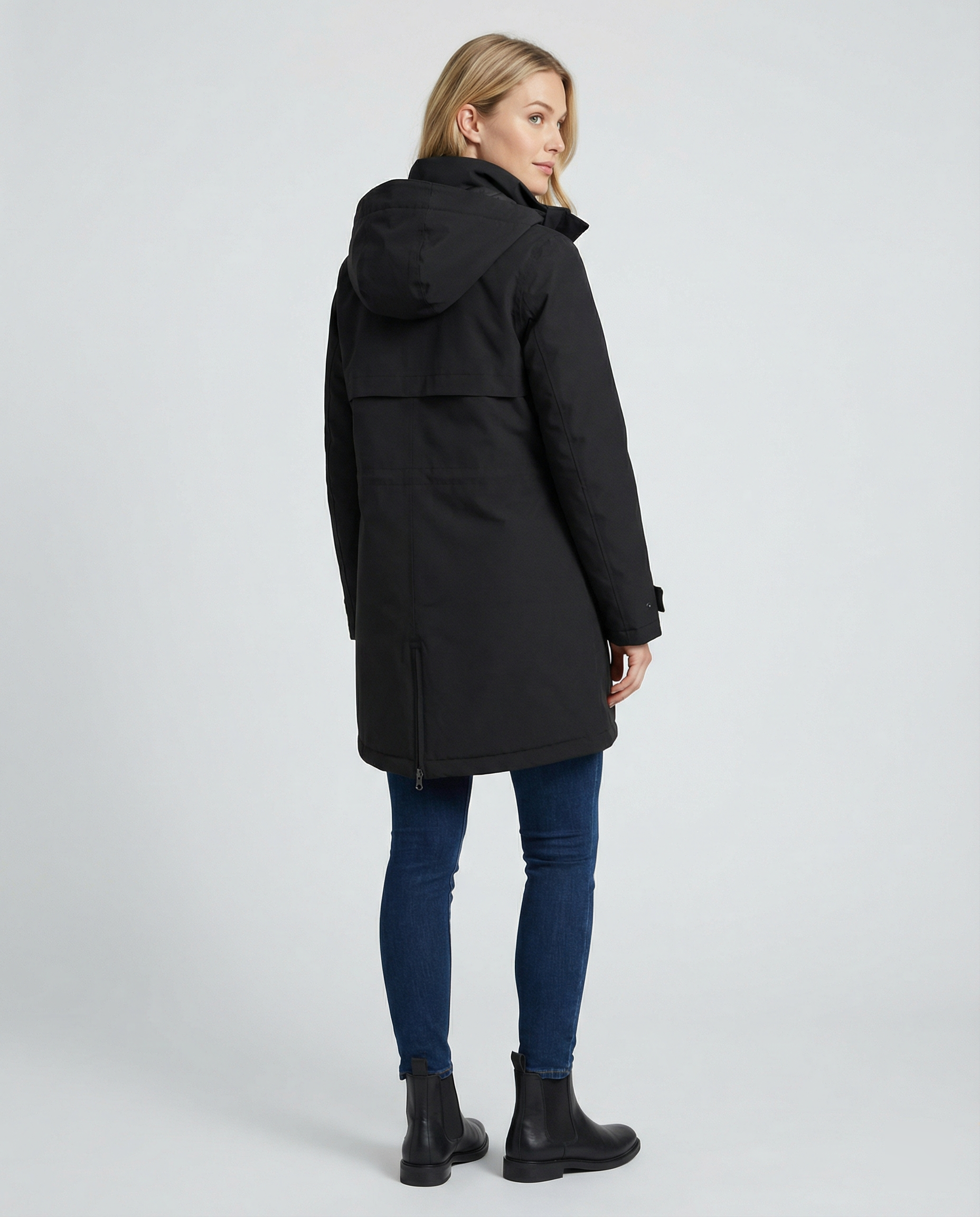 Übergangsjacke Damen sportlich Parka mit Taschen in Grau