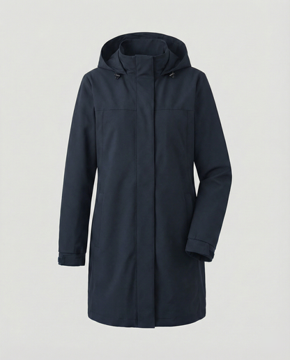 Übergangsjacke Damen sportlich Parka mit Taschen in Dunkelblau
