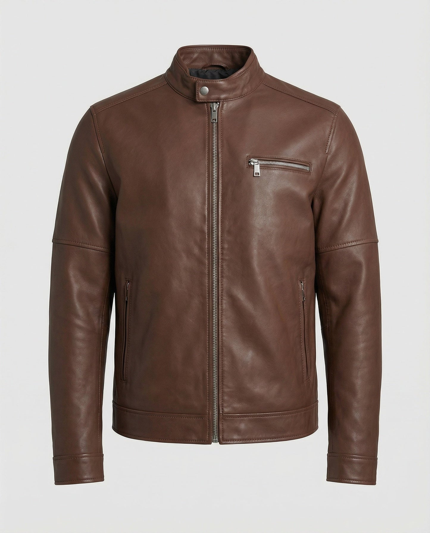 Herren moderne Jacke mit Reißverschlüssen in Schwarz