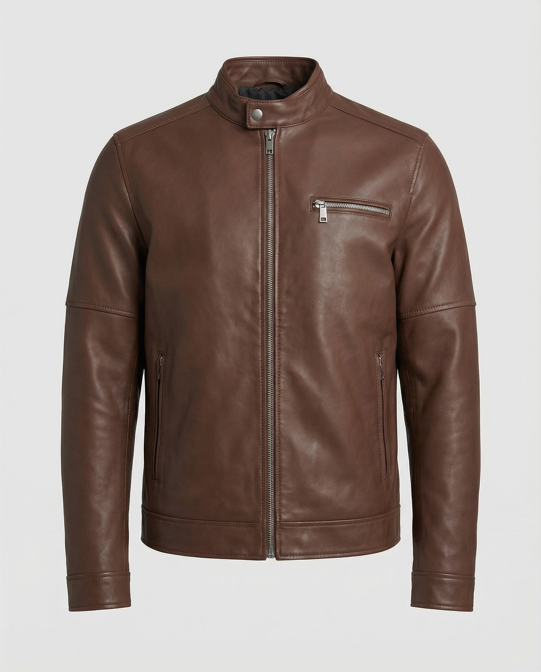 Herren moderne Jacke mit Reißverschlüssen in Schwarz