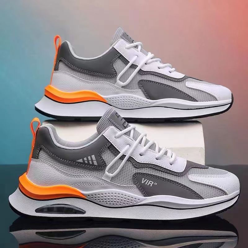 Damen modische Sneaker mit Mesh-Optik und bequemer Sohle in Schwarz