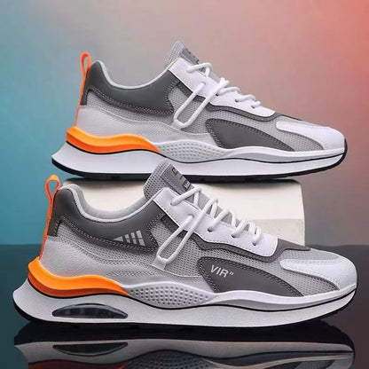 Damen modische Sneaker mit Mesh-Optik und bequemer Sohle in Schwarz