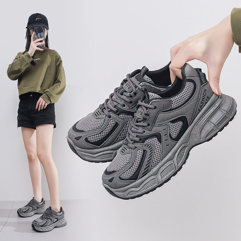 Damen Sport-Sneaker mit bequemer Laufsohle in Grau