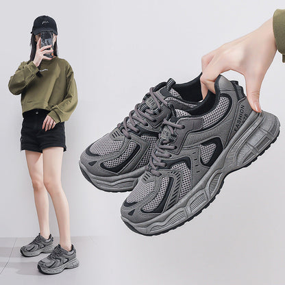 Damen Sport-Sneaker mit bequemer Laufsohle in Grau
