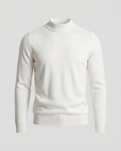 Stilvoller Rollkragenpullover in Dunstblau