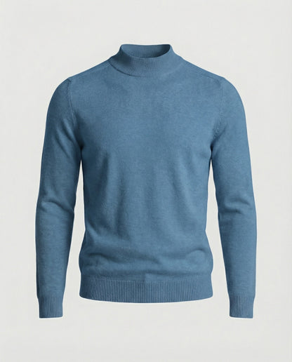 Stilvoller Rollkragenpullover in Weinrot