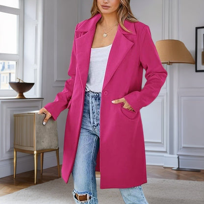 Damen Eleganter Freizeitmantel in Magenta