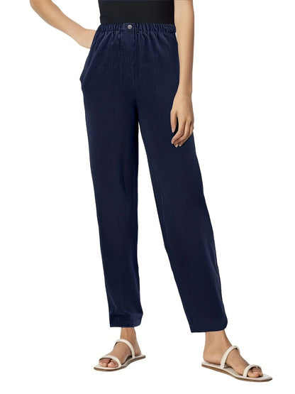 Damen Leichte und bequeme Sommerhose in Dunkelblau