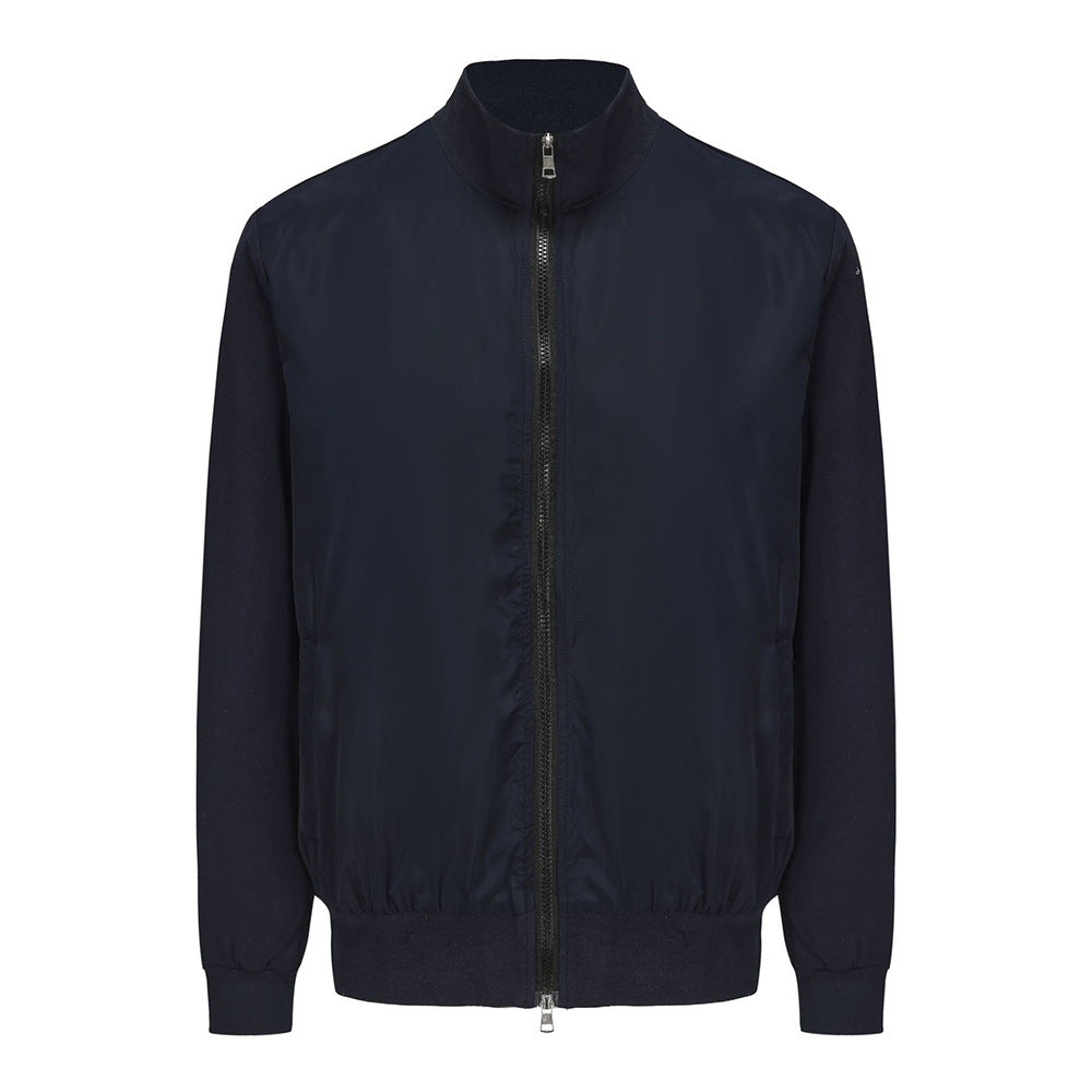 Herren lässige Sommerjacke im minimalistischen Design mit praktischen Reißverschlusstaschen in Grau