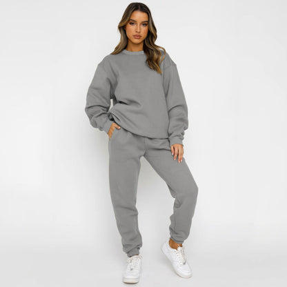 Damen bequeme Sweatshirt und Jogginghose Freizeitanzug in Dicke