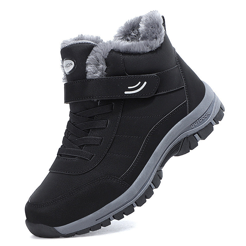Damen warme Winterstiefel mit weichem Innenfutter in Schwarz