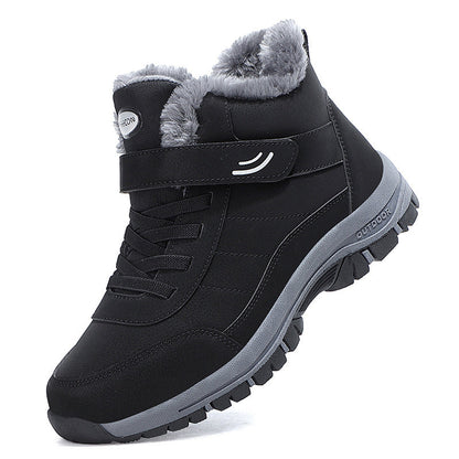 Damen warme Winterstiefel mit weichem Innenfutter in Schwarz