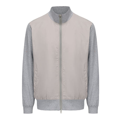 Herren lässige Sommerjacke im minimalistischen Design mit praktischen Reißverschlusstaschen in Dunkelblau