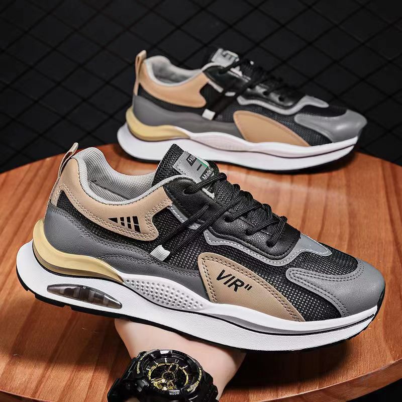 Damen modische Sneaker mit Mesh-Optik und bequemer Sohle in Schwarz