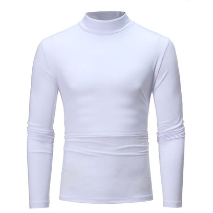 Herren Langarm T-Shirt mit stehendem Kragen und figurschmeichelndem Schnitt in Grau