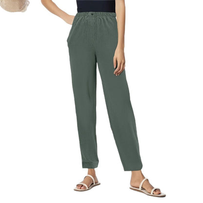 Damen Leichte und bequeme Sommerhose in Aprikose