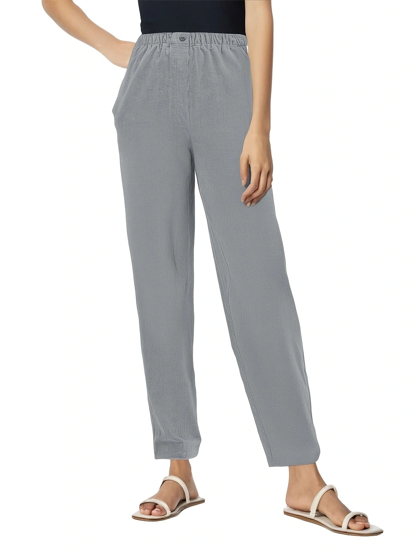 Damen Leichte und bequeme Sommerhose in Grau