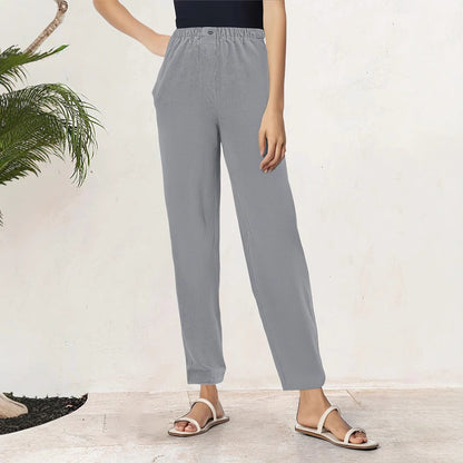 Damen Leichte und bequeme Sommerhose in Olivgrün