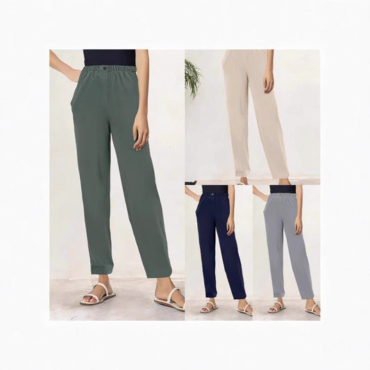 Damen Leichte und bequeme Sommerhose in Dunkelblau