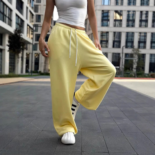 Damen bequeme Sweathose mit weitem Schnitt in Grau