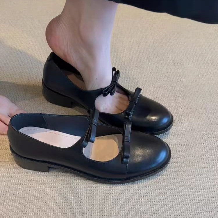 Damen Mary-Jane-Schuhe mit Riemenverschluss in Schwarz