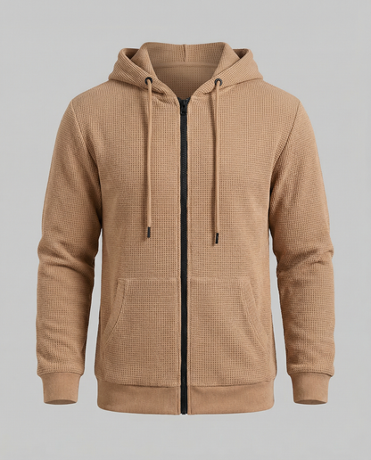 Sportliche Kapuzenjacke Herren mit modernem Mesh-Design in Dunkelblau