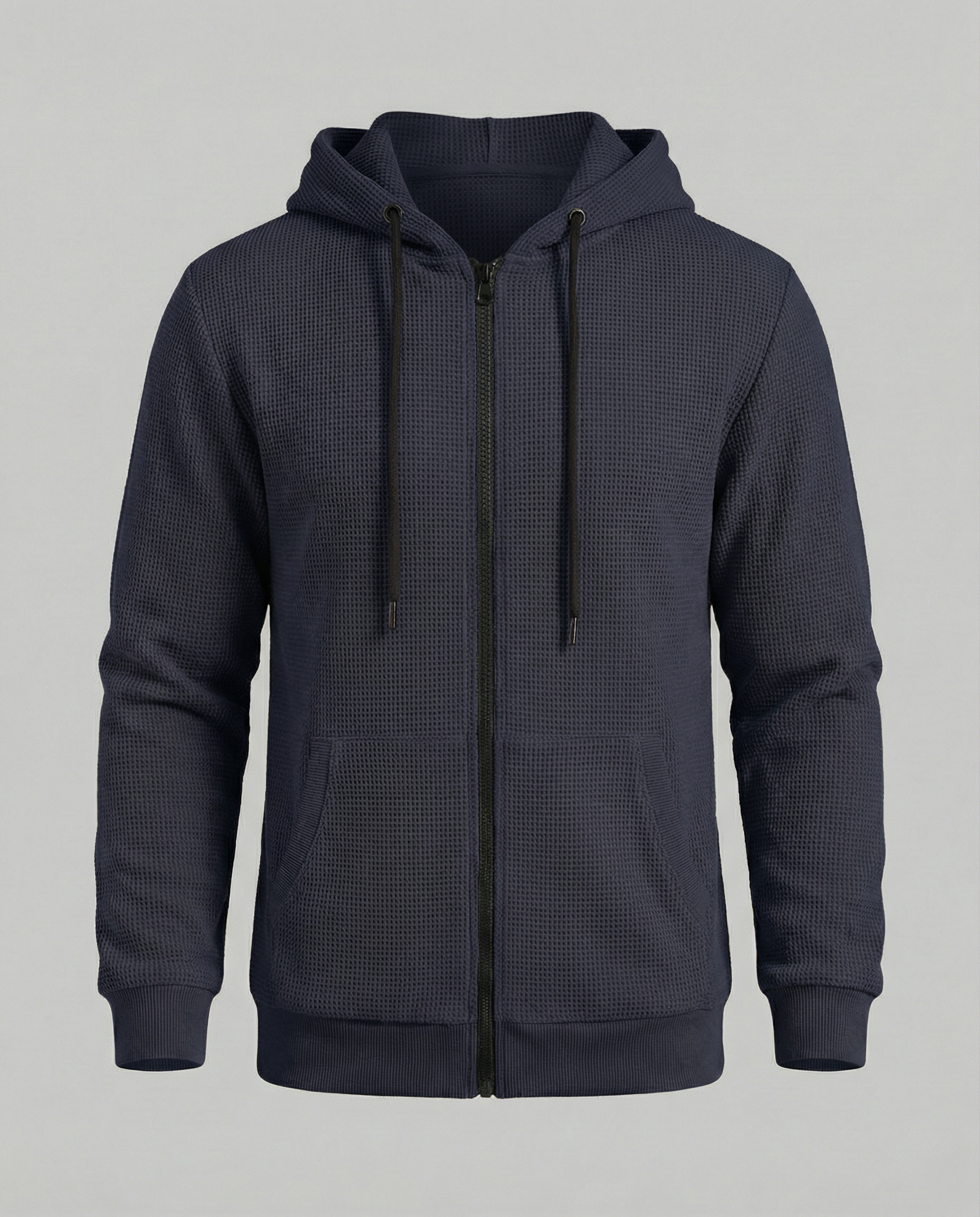 Sportliche Kapuzenjacke Herren mit modernem Mesh-Design in Oliv