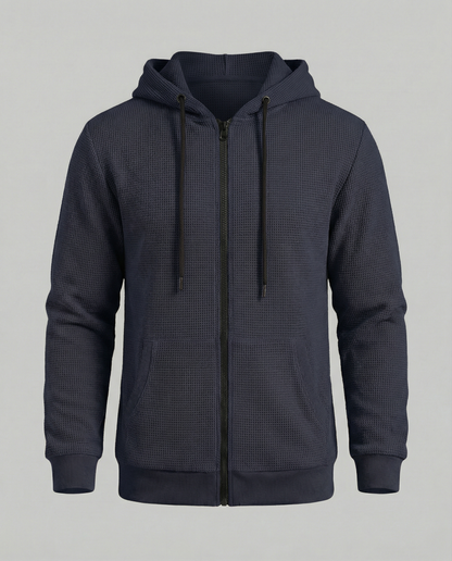Sportliche Kapuzenjacke Herren mit modernem Mesh-Design in Oliv