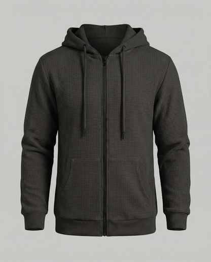 Sportliche Kapuzenjacke Herren mit modernem Mesh-Design in Dunkelblau