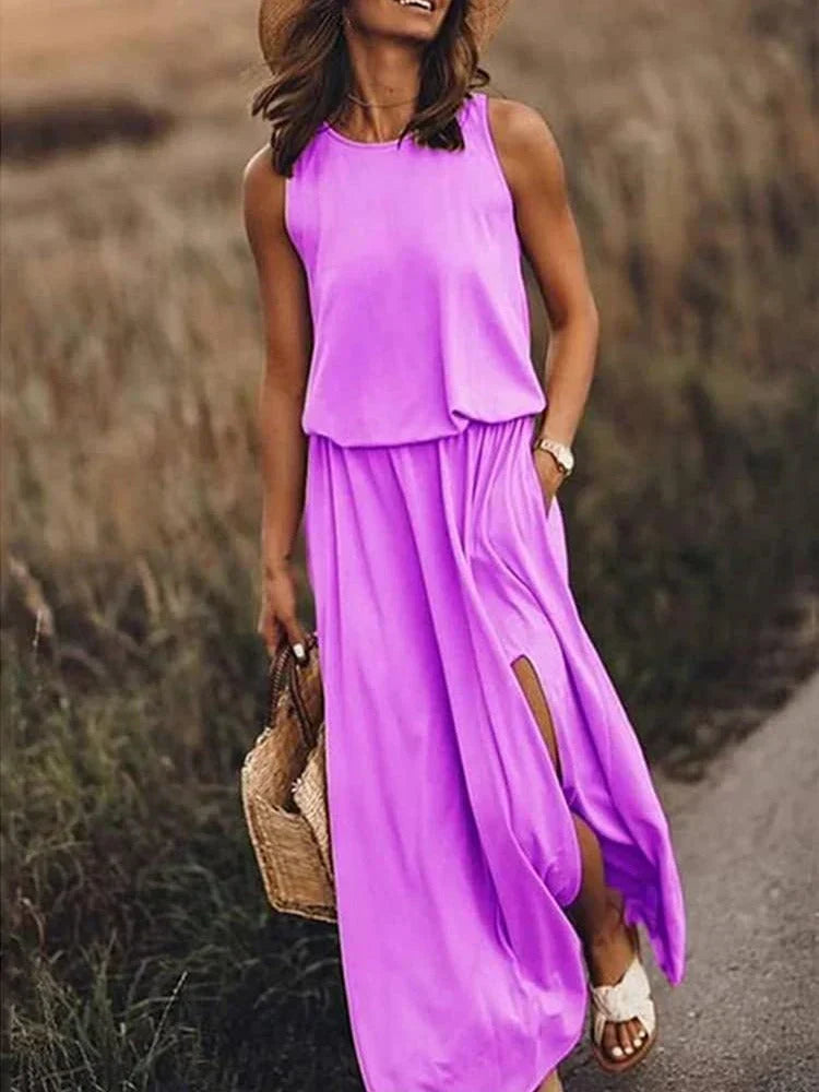 Lolas-Mode – entspanntes weißes maxikleid