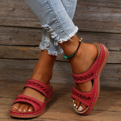 Bequeme Sandalen in Rot