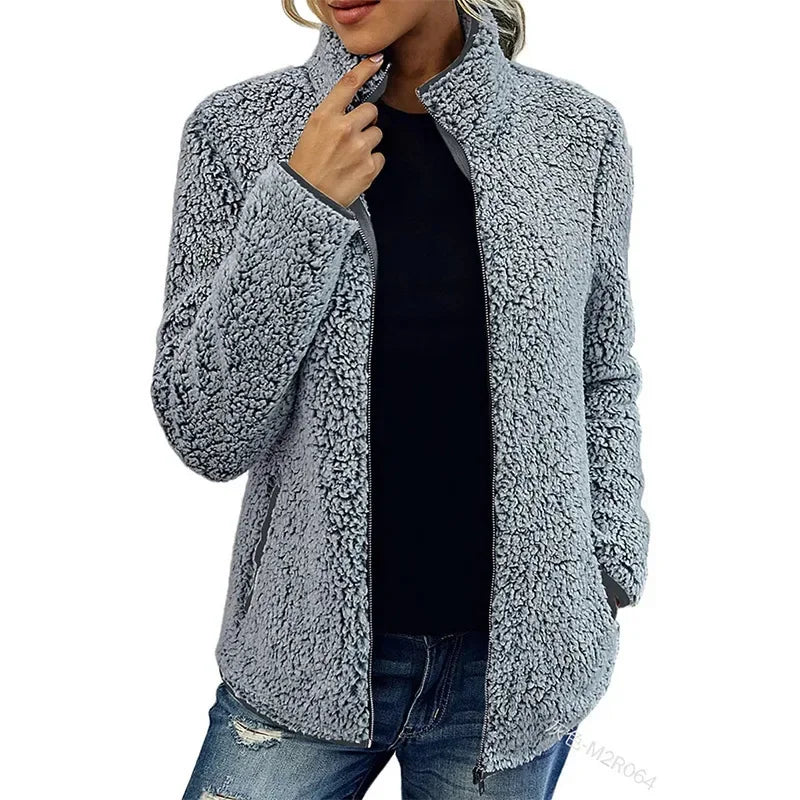 Fleecejacke für Damen in Burgunderrot