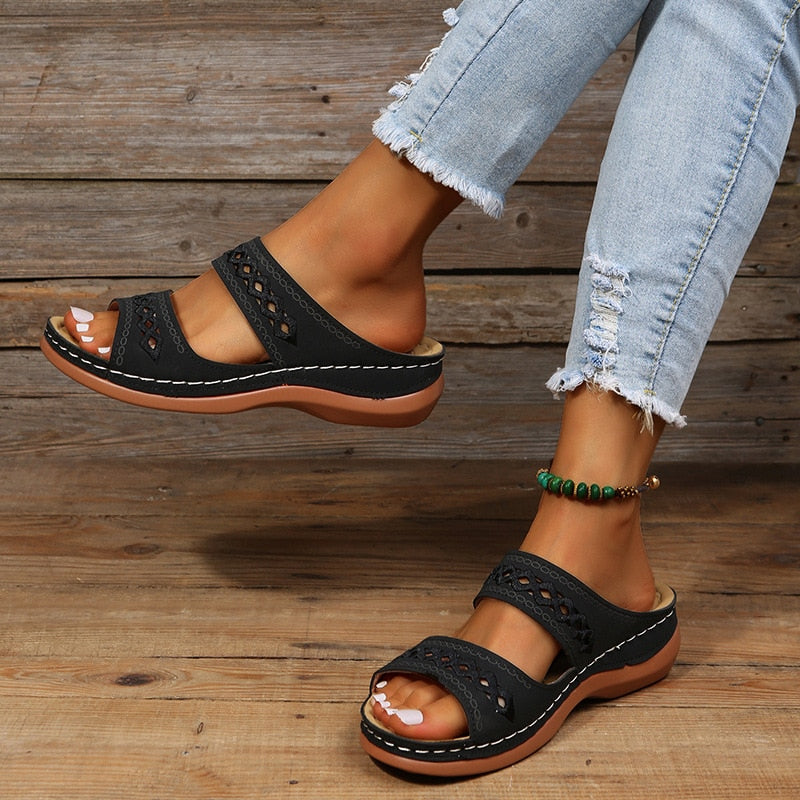 Bequeme Sandalen in Rot