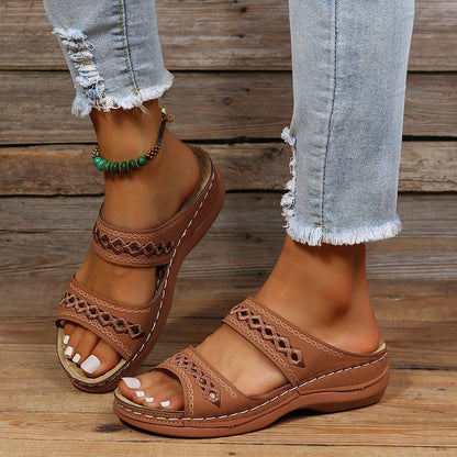 Bequeme Sandalen in Rot