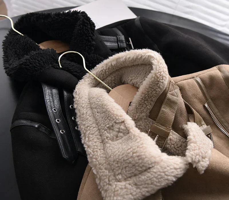 Lolas-Mode | Sherpa-Fleece-Bomberjacke