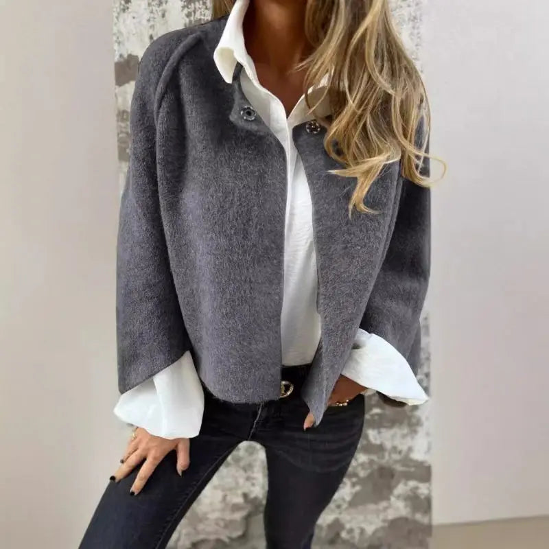 Elegante kurze Jacke in Beige