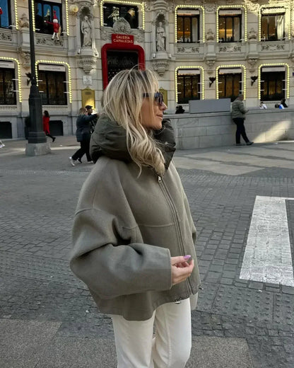 Elegante Herbstjacke für Frauen in Grün
