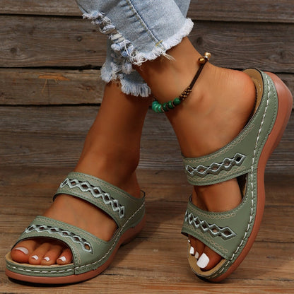 Bequeme Sandalen in Rot