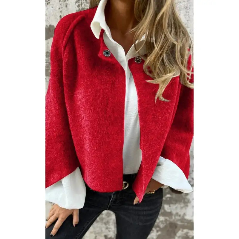 Elegante kurze Jacke in Beige