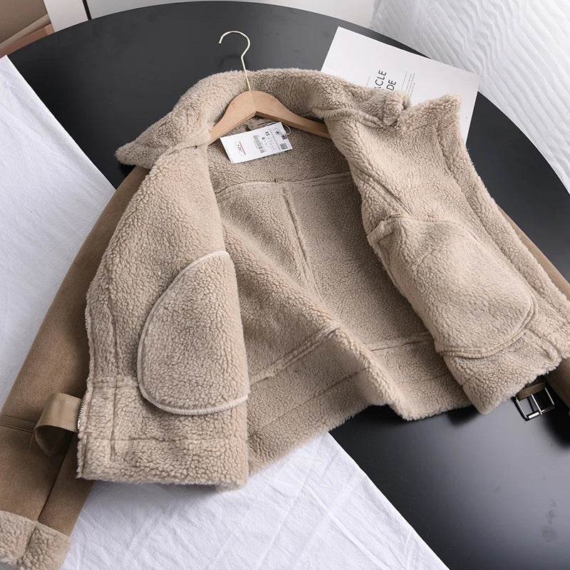 Lolas-Mode | Sherpa-Fleece-Bomberjacke
