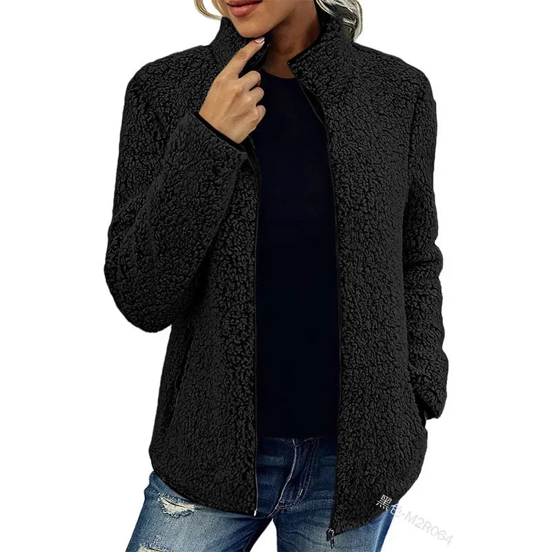 Fleecejacke für Damen in Burgunderrot
