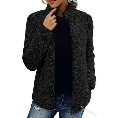 Fleecejacke für Damen in Burgunderrot