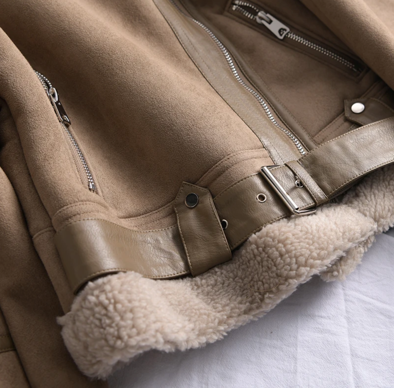 Lolas-Mode | Sherpa-Fleece-Bomberjacke
