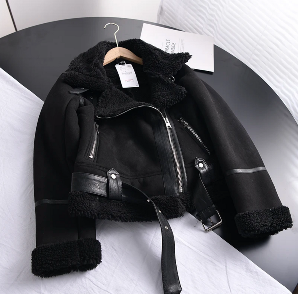 Lolas-Mode | Sherpa-Fleece-Bomberjacke