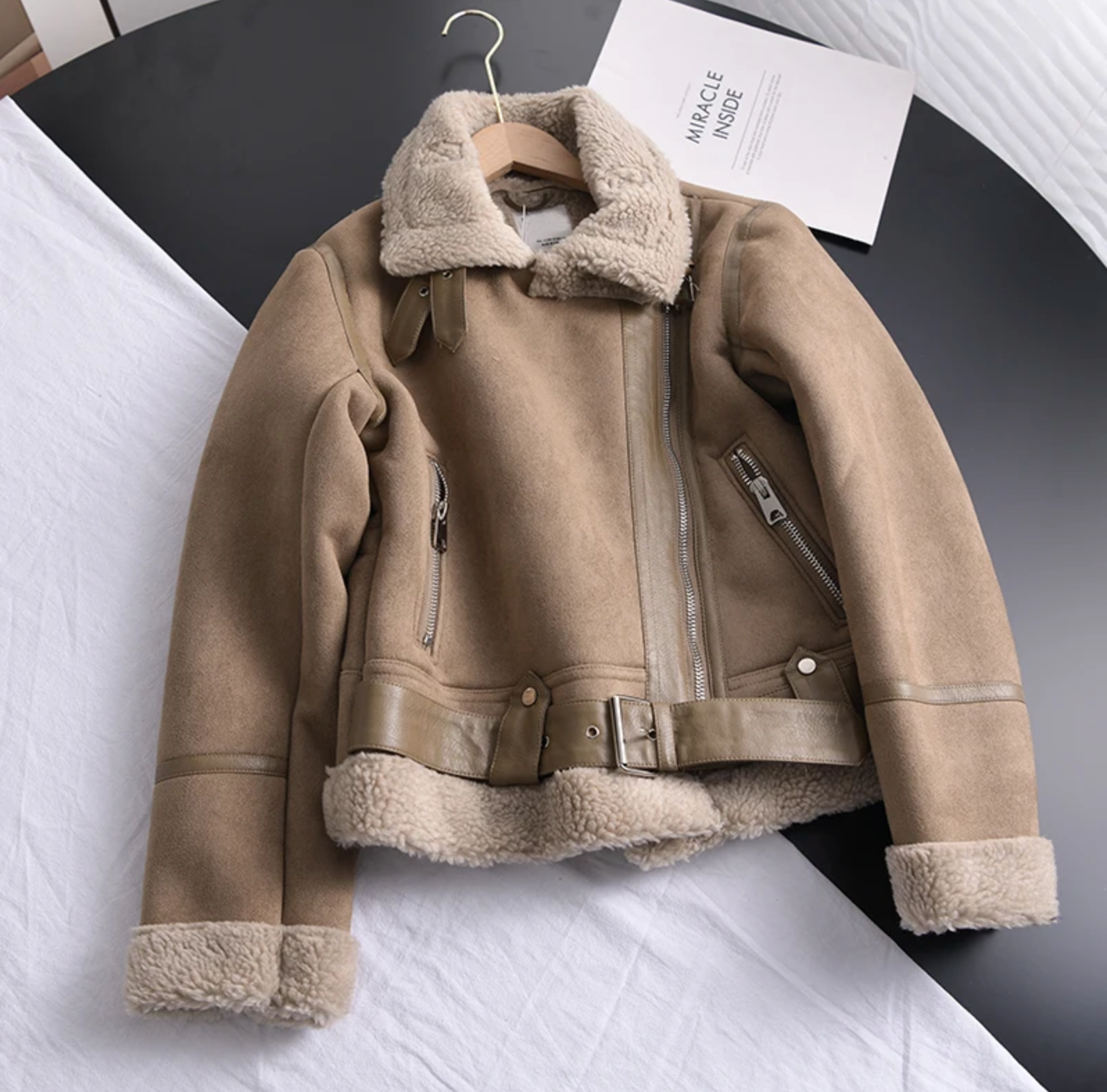 Lolas-Mode | Sherpa-Fleece-Bomberjacke